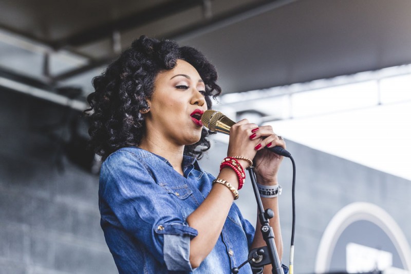 Kirby Maurier performs at Austin’s iconic Stubb’s Amphitheater for SPIN’s annual day party during SXSW